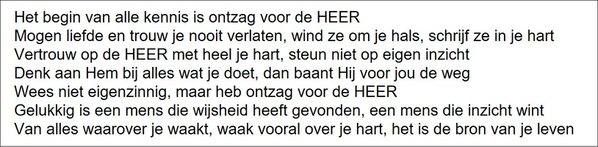 73 Spreuken 1